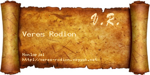 Veres Rodion névjegykártya
